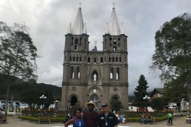 The twin-towered basilica on the main square at Jard&iacute;n, southwest Antioquia